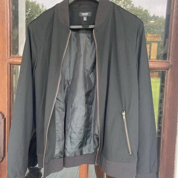 Nordstrom Mens Shop black lined jacket. Size Medium - Picture 5 of 5